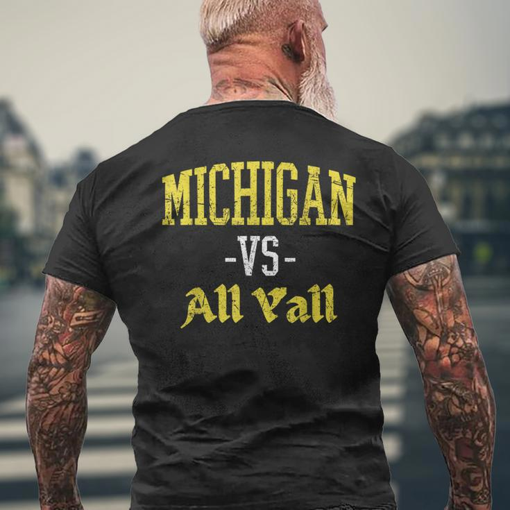 Michigan Vs All Y'all Throwback Vintage Men's T-shirt Back Print Gifts for Old Men