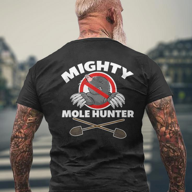 Mighty Mole Hunter Men's T-shirt Back Print Gifts for Old Men