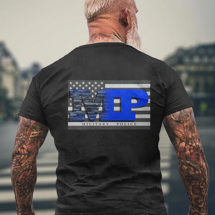 Military Police Mp Flag Mens Back Print T-shirt Gifts for Old Men