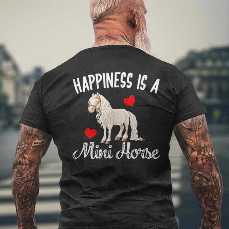Miniature Horse Mini Horse Pet Horse Lovers Men's T-shirt Back Print Gifts for Old Men