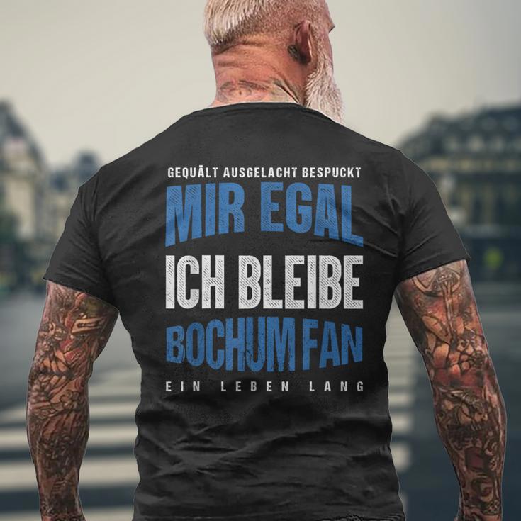 Mir Egal Ich Bleibe Bochum Fan Football Fan Club T-Shirt mit Rückendruck Geschenke für alte Männer