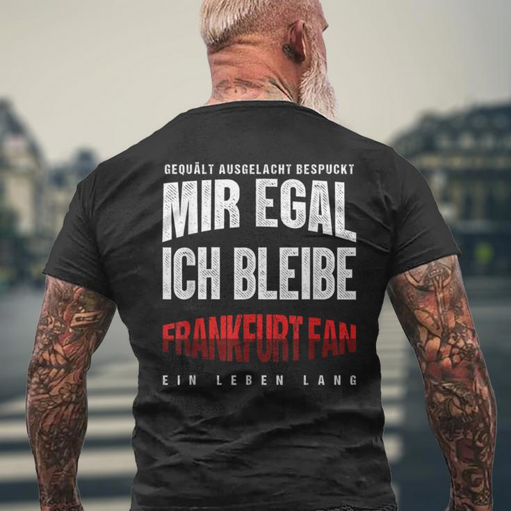 Mir Egal Ich Bleibe Frankfurt Fan Football Fan Club T-Shirt mit Rückendruck Geschenke für alte Männer
