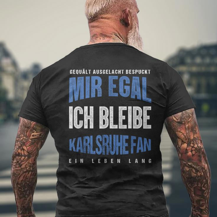 Mir Egal Ich Bleibe Karlsruhe Fan Football Fan Club T-Shirt mit Rückendruck Geschenke für alte Männer