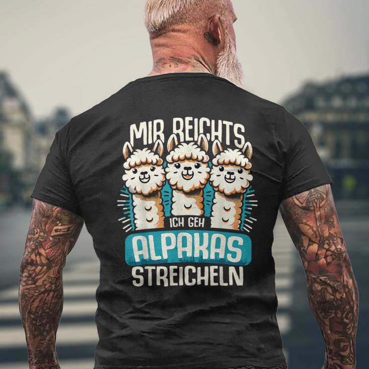 Mir Reichts Ich Geh Alpakas Stroking Lama Alpaca Hiking T-Shirt mit Rückendruck Geschenke für alte Männer