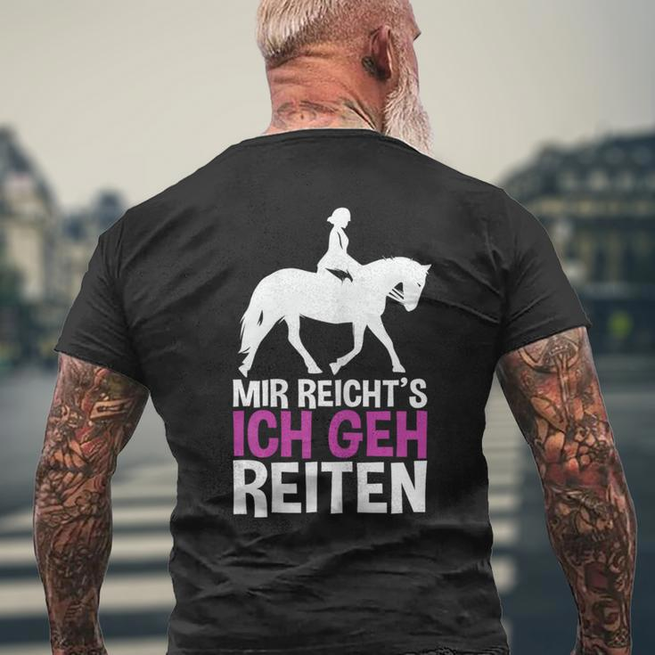 Mir Reichts Ich Geh Reiten For A Rider's T-Shirt mit Rückendruck Geschenke für alte Männer