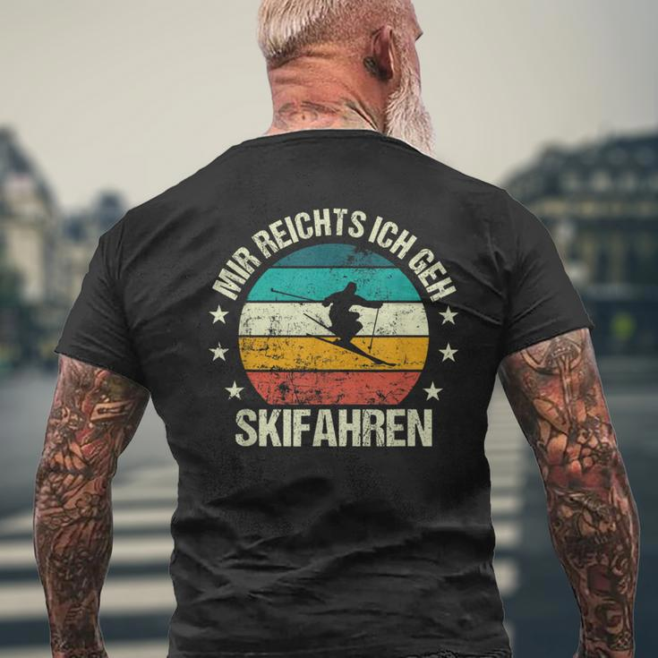 Mir Reichts Ich Geh Skiing Retro Skier Vintage Ski T-Shirt mit Rückendruck Geschenke für alte Männer