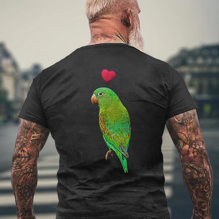 Mit Papagei Und Herz Colourful Parrot Motif T-Shirt mit Rückendruck Geschenke für alte Männer