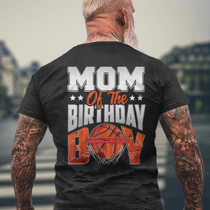 Mom Basketball Birthday Boy Family Baller B-Day Party Men's T-shirt Back Print Gifts for Old Men