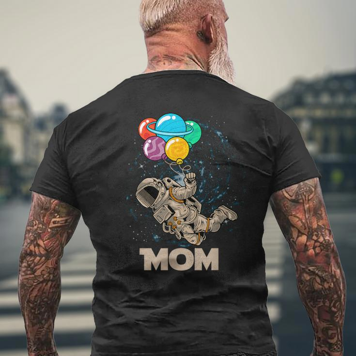 Mom Of Birthday Astronaut With Balloons Planets In Space Men's T-shirt Back Print Gifts for Old Men
