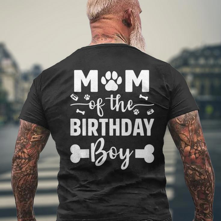Mom Of The Birthday Boy Dog Paw Dogs Lovers Bday Party Men's T-shirt Back Print Gifts for Old Men