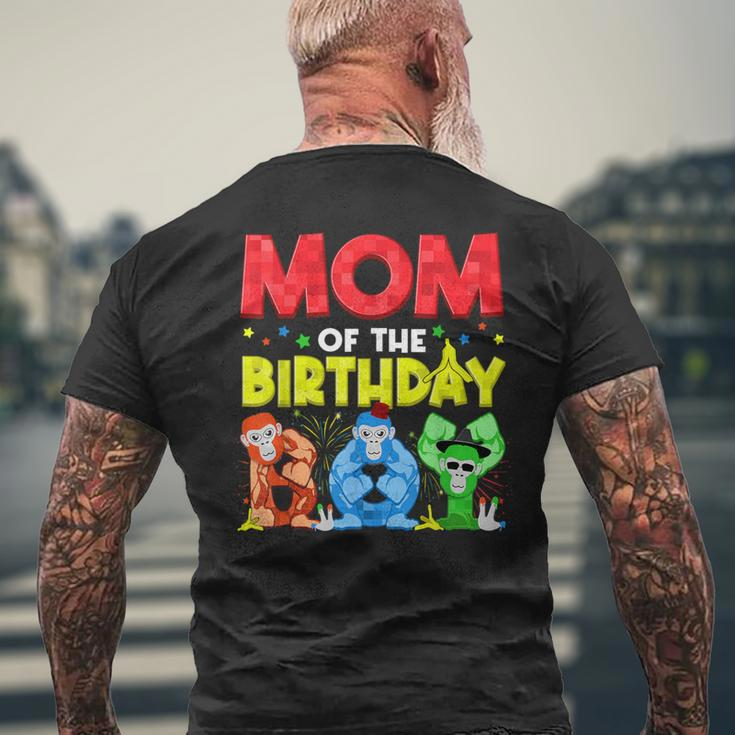 Mom And Dad Birthday Boy Gorilla Game Family Matching Men's T-shirt Back Print Gifts for Old Men