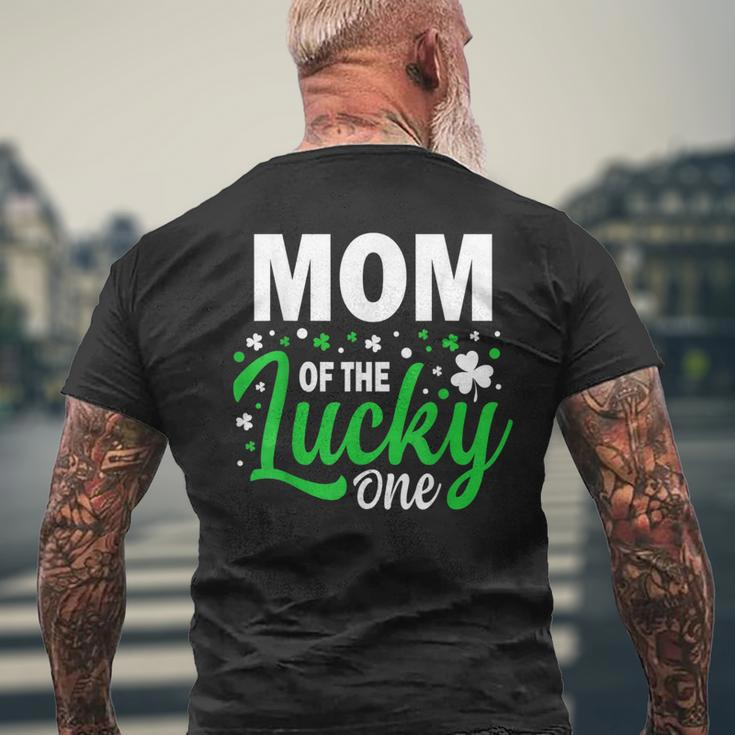 Mom Of The Lucky One Birthday Family St Patrick's Day Men's T-shirt Back Print Gifts for Old Men