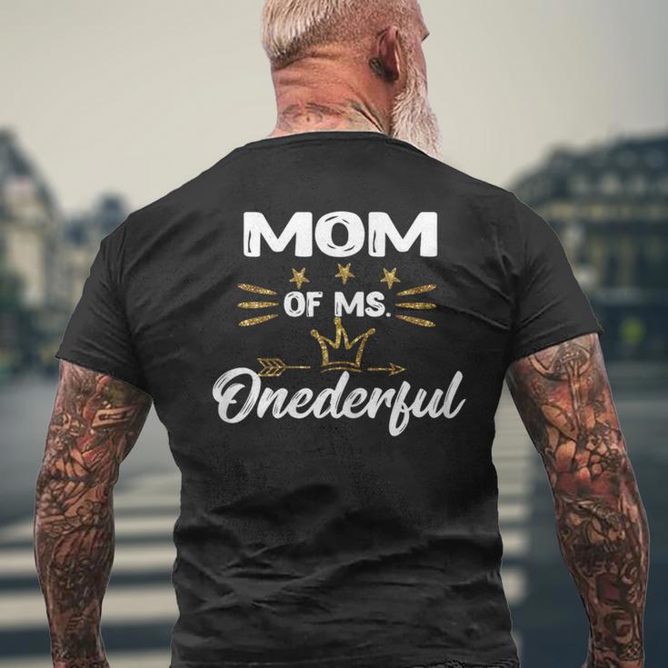 Mom Of MsOnederful Wonderful Fun 1St Birthday Girl Men's T-shirt Back Print Gifts for Old Men