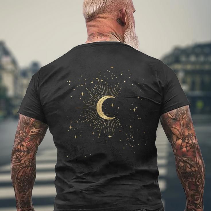 Mond Am Sternenhimmel Geschenk Geburtstag Damen T-Shirt mit Rückendruck Geschenke für alte Männer