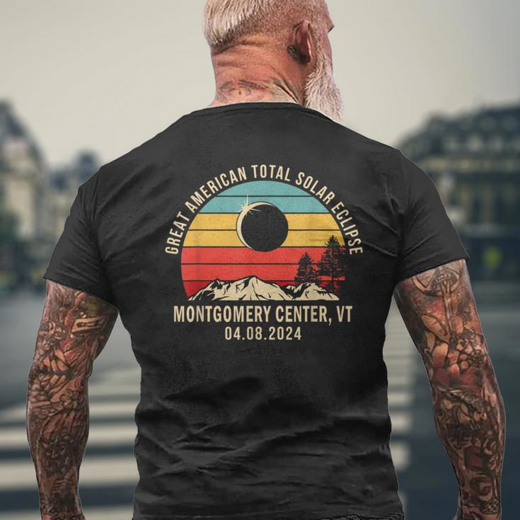 Montgomery Center Vt Vermont Total Solar Eclipse 2024 Men's T-shirt Back Print Gifts for Old Men