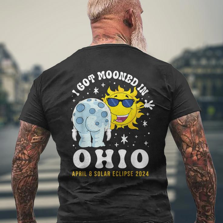 I Got Mooned In Ohio Total Solar Eclipse 2024 Men's T-shirt Back Print Gifts for Old Men