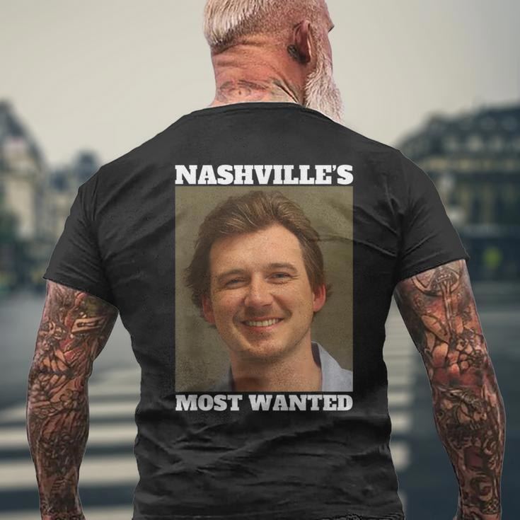 Morgan Hot Nashville's Most Wanted 2024 Shot Photo Men's T-shirt Back Print Gifts for Old Men