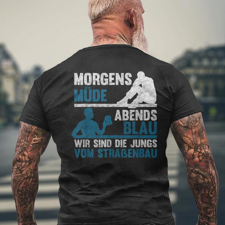 Morgen Müde Abends Blau - Jungen vom Straßenbau Kurzärmliges Herren-T-Kurzärmliges Herren-T-Shirt, Deutsch Geschenke für alte Männer