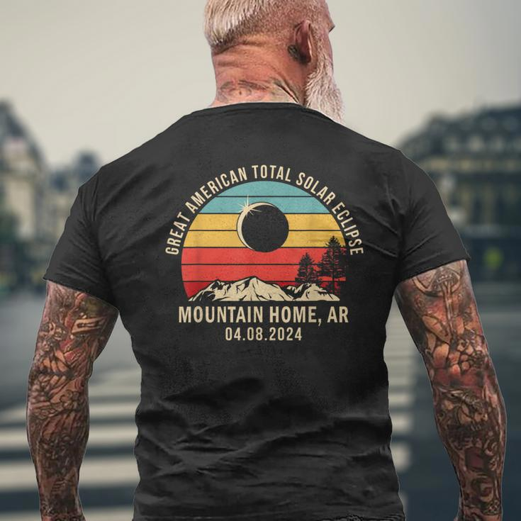 Mountain Home Ar Arkansas Total Solar Eclipse 2024 Men's T-shirt Back Print Gifts for Old Men