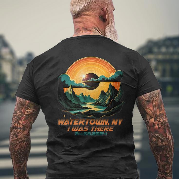 Mountain Total Solar Eclipse Watertown New York Ny Men's T-shirt Back Print Gifts for Old Men