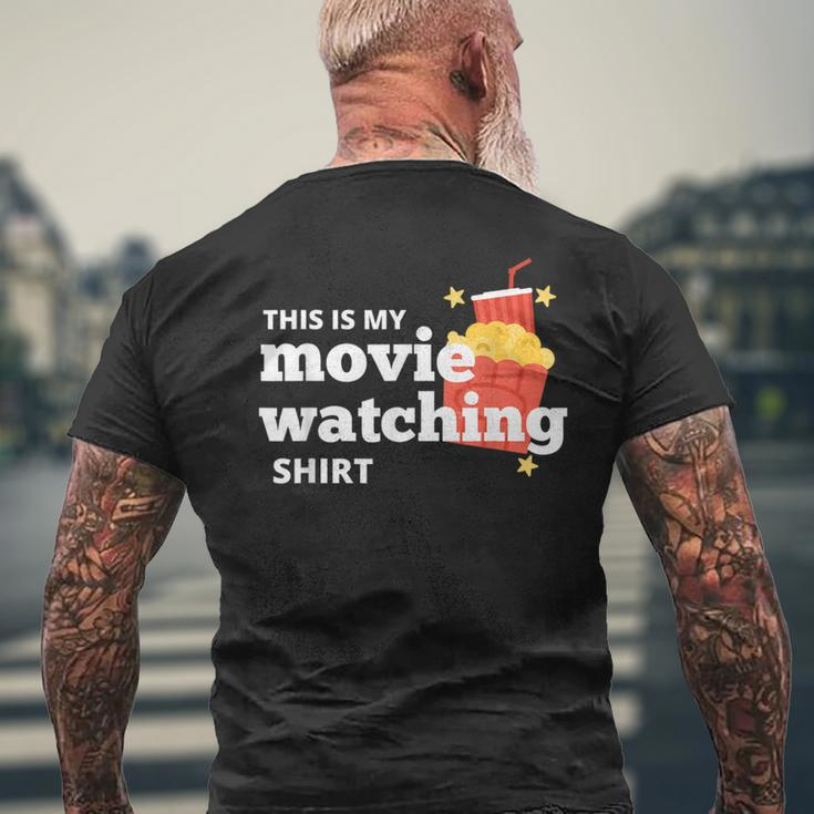 This Is My Movie Watching Popcorn Film Graphic Men's T-shirt Back Print Gifts for Old Men
