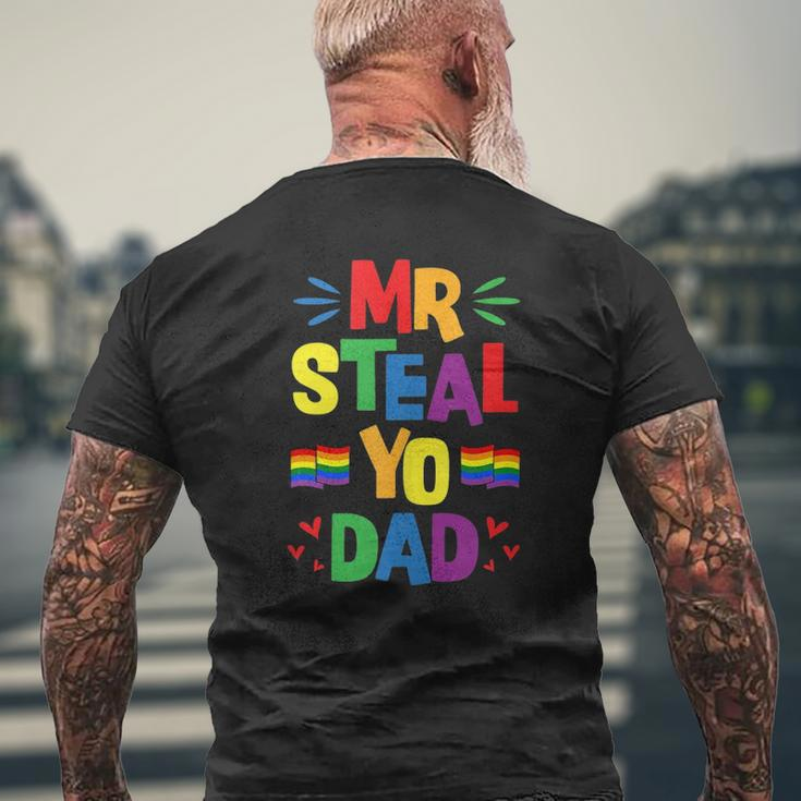 Mr Steal Yo Dad Cute Gay Pride Stuff Flag Aesthetic Mens Back Print T-shirt Gifts for Old Men