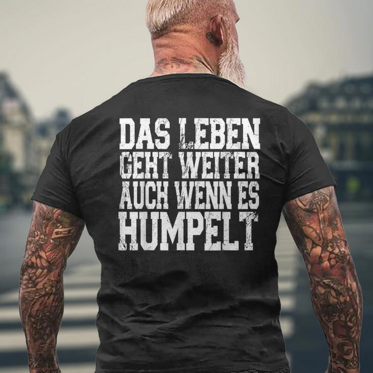 Mrt With Text Das Leben Geht Weiter Auch Wenn Es Humpelt German Language T-Shirt mit Rückendruck Geschenke für alte Männer