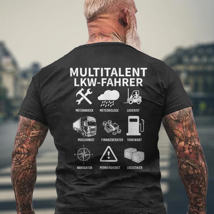 Multitalent Truck Driver Driver Driver T-Shirt mit Rückendruck Geschenke für alte Männer