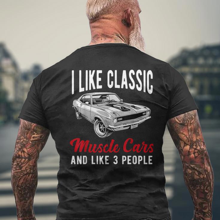 Muscle Car American Classic Muscle Racing Enthusiast Men's T-shirt Back Print Gifts for Old Men