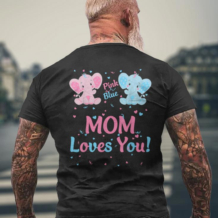 Mutter Geschlecht Offenbaren Elefant Rosa Blau Passende Familie Mutter T-Shirt mit Rückendruck Geschenke für alte Männer