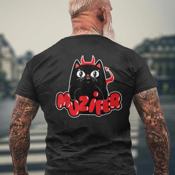 Muzifer I Cat Kitten Lucifer Devil Luzifer S T-Shirt mit Rückendruck Geschenke für alte Männer