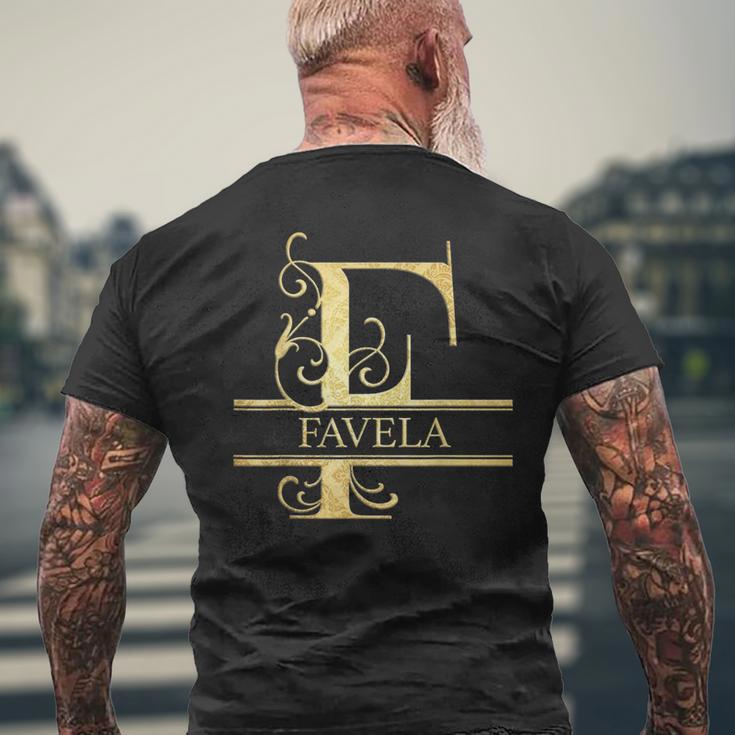 Name Favela T-Shirt mit Rückendruck Geschenke für alte Männer