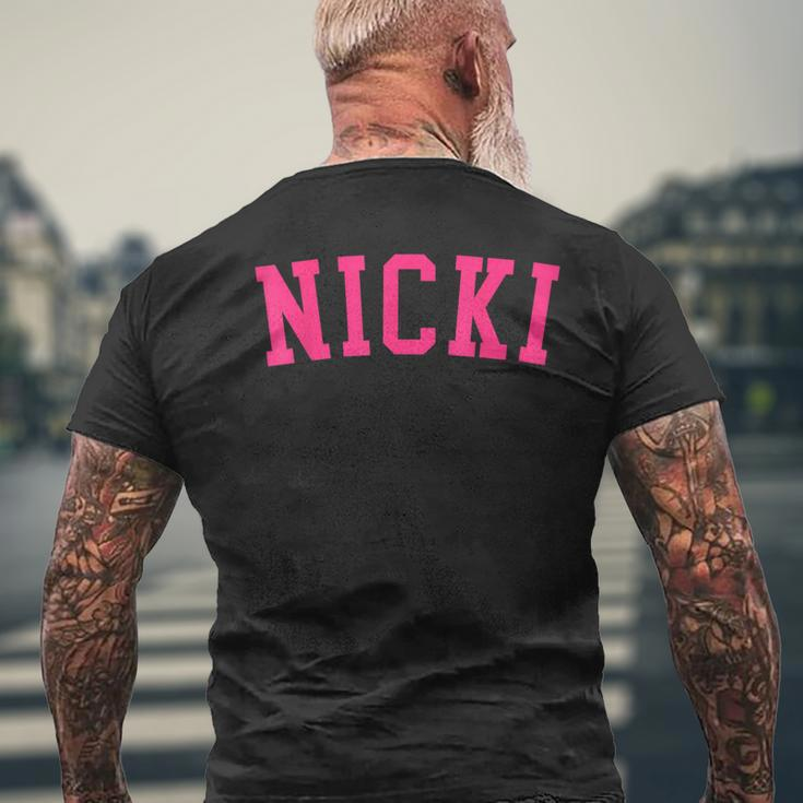 Name Nicki Personalized I Love Nicki Vintage Retro Men's T-shirt Back Print Gifts for Old Men