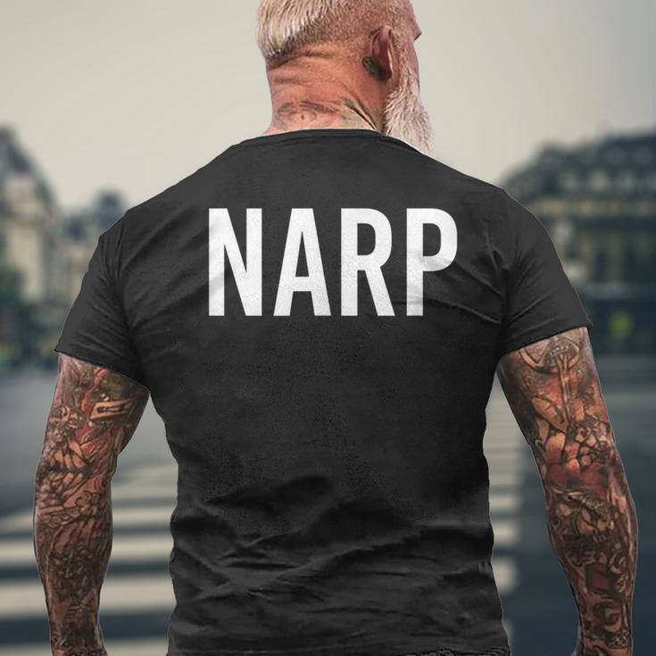 Narp Non-Athletic Regular Person Lazy Idea Men's T-shirt Back Print Gifts for Old Men