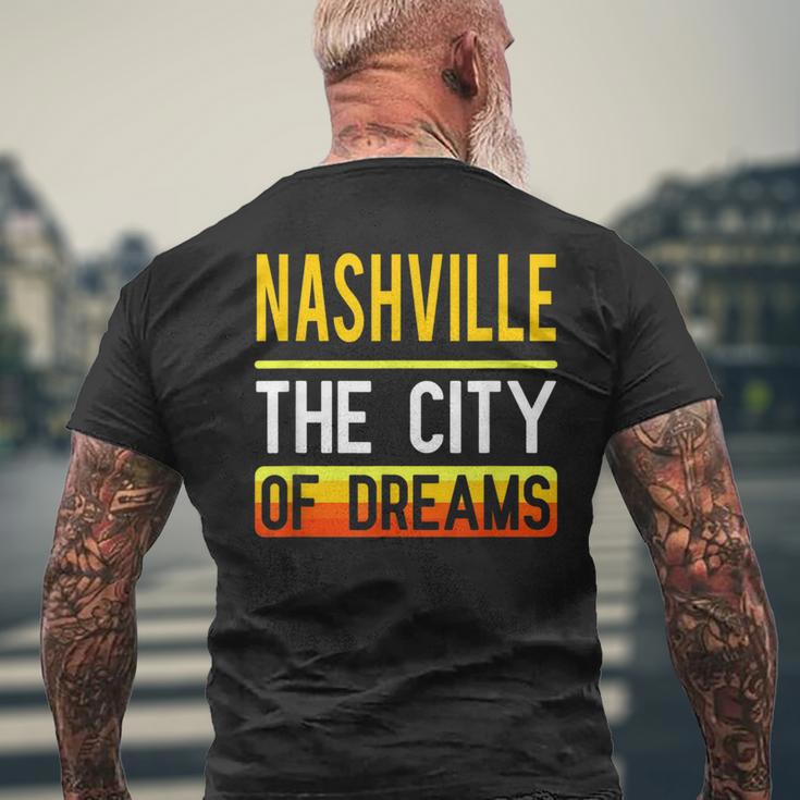 Nashville The City Of Dreams Tennessee Souvenir Men's T-shirt Back Print Gifts for Old Men