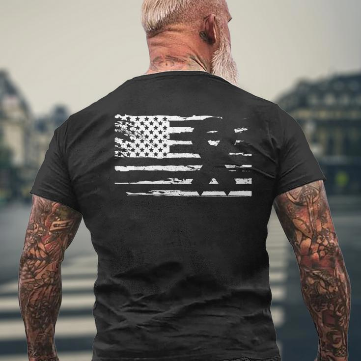 National Foster Care Month American Flag Ribbon Men's T-shirt Back Print Gifts for Old Men