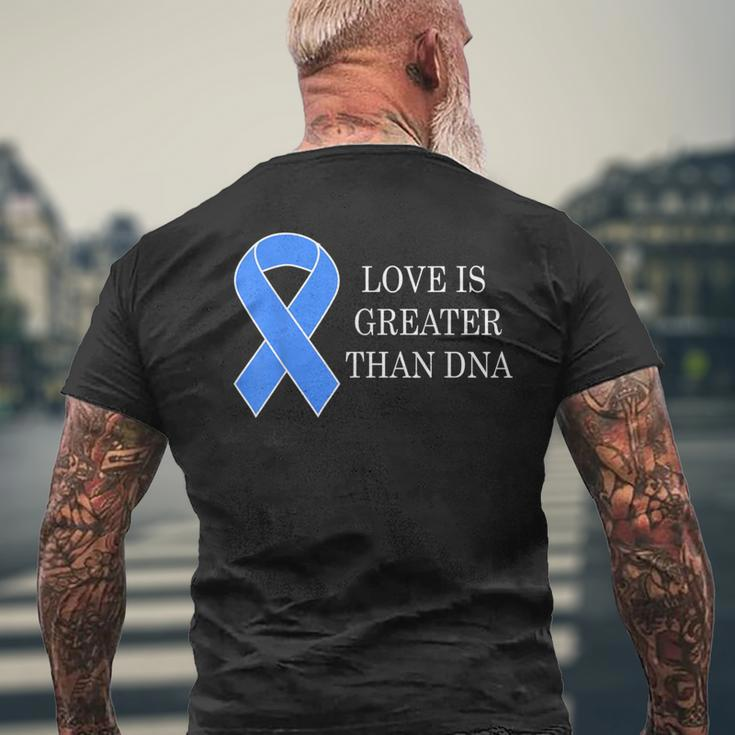 National Foster Care Month Blue Ribbon Love Men's T-shirt Back Print Gifts for Old Men