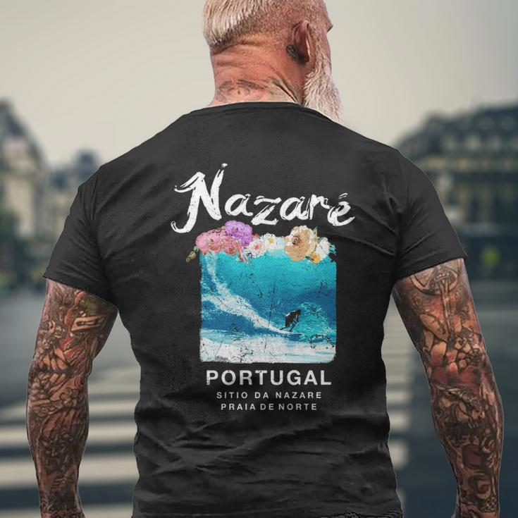 Nazare Portugal Big Wave Surfing Vintage Surf Men's T-shirt Back Print Gifts for Old Men
