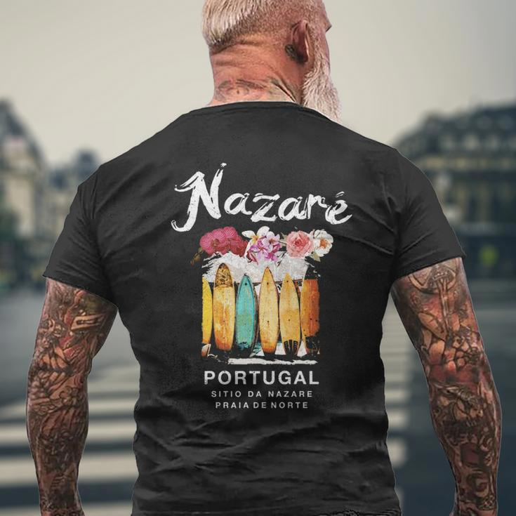 Nazare Portugal Surfing Vintage Men's T-shirt Back Print Gifts for Old Men