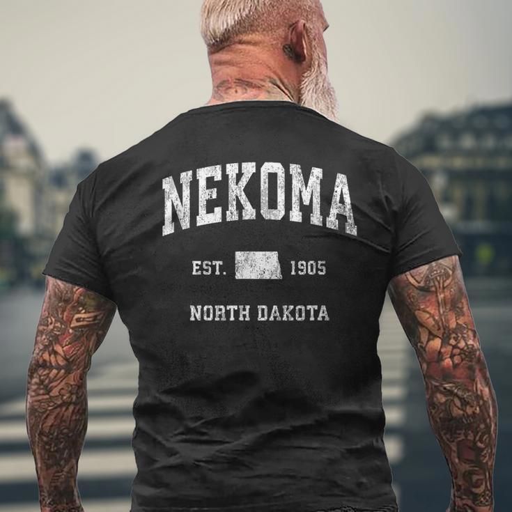 Nekoma North Dakota Nd Sportdesign Im Vintage-Stil T-Shirt mit Rückendruck Geschenke für alte Männer