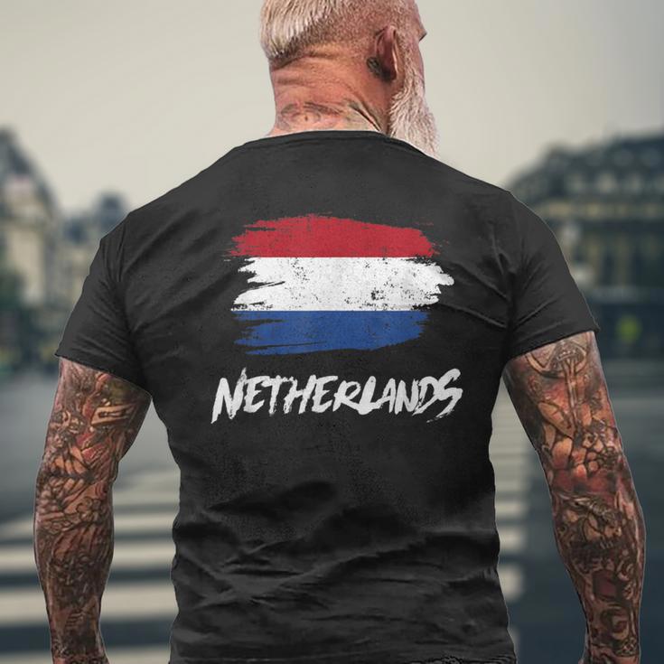 Netherlands Flag Netherlands Flag Holland Fan T-Shirt mit Rückendruck Geschenke für alte Männer