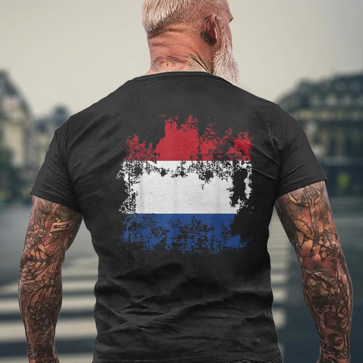 The Netherlands Holland Flag King's Day Holiday Men's T-shirt Back Print Gifts for Old Men
