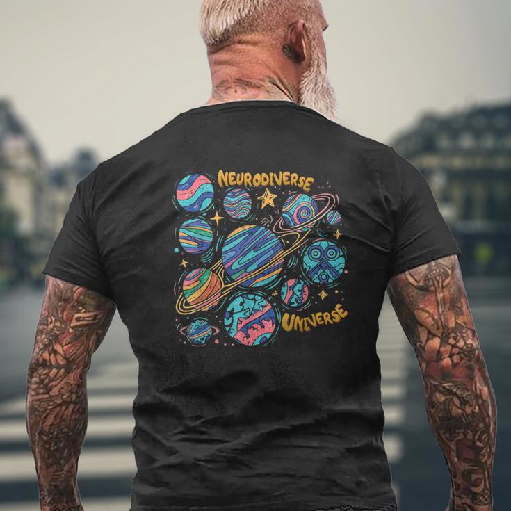 Neurodiverse Universe Autism Adhd Men's T-shirt Back Print Gifts for Old Men