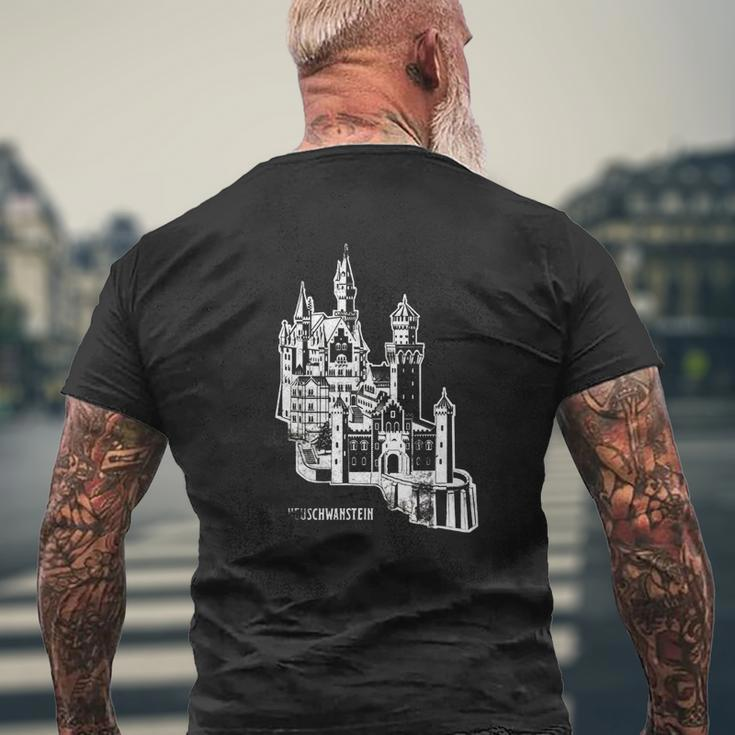 Neuschwanstein Castle Visit Germany T-Shirt Trip Travel Mens Back Print T-shirt Gifts for Old Men