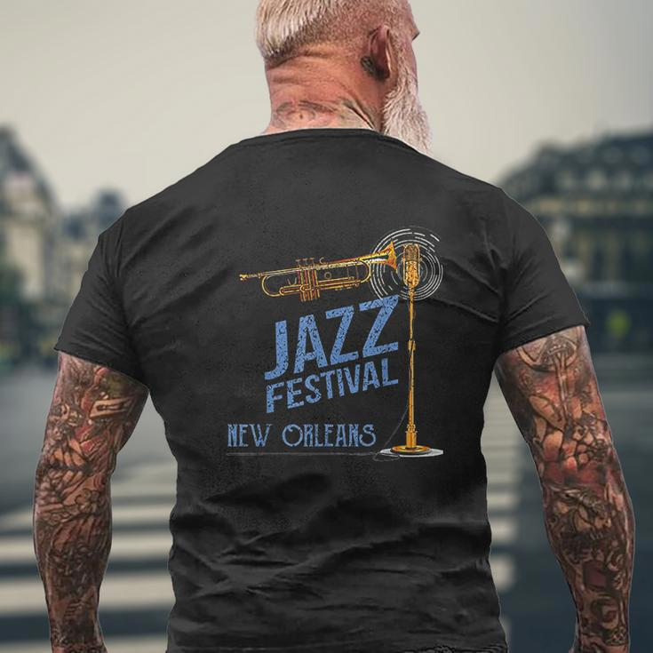 New Orleans Festival Of Jazz Music Mens Back Print T-shirt Gifts for Old Men