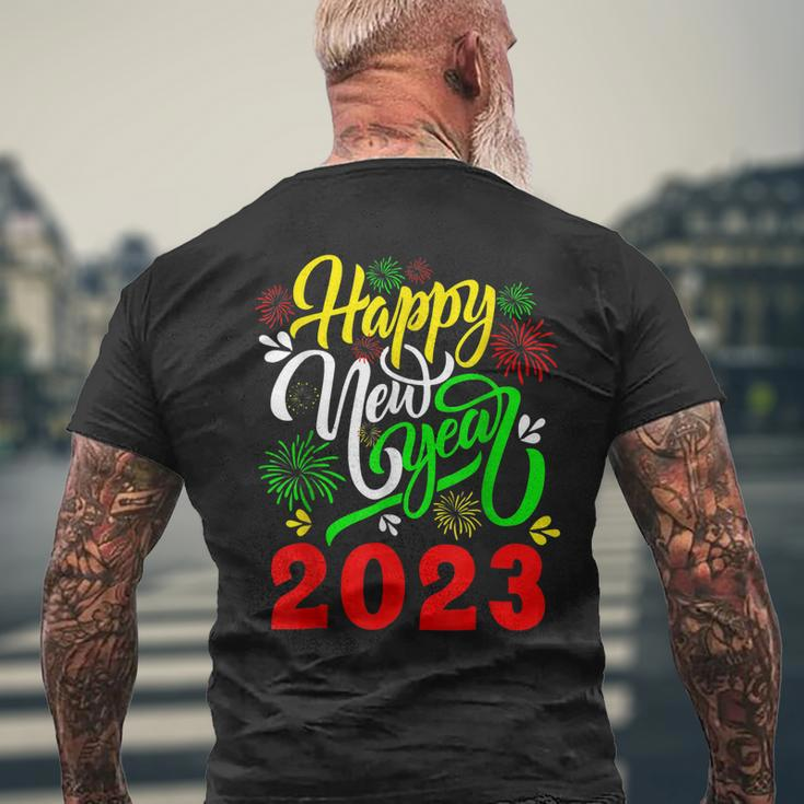 New Years Eve Party Supplies Kids Nye 2023 Happy New Year V6 Mens Back Print T-shirt Gifts for Old Men