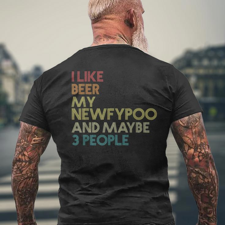 Newfypoo Dog Owner Beer Lover Quote Vintage Retro Men's T-shirt Back Print Gifts for Old Men