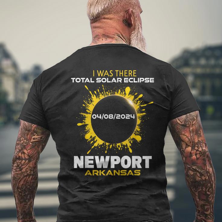 Newport Arkansas Total Solar Eclipse 2024 Men's T-shirt Back Print Gifts for Old Men