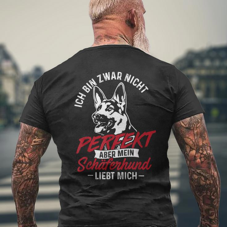 Nicht Perfekt Aber Mein Schäferhund Liebt Mich T-Shirt mit Rückendruck Geschenke für alte Männer