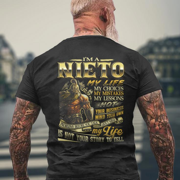Nieto Family Name Nieto Last Name Team Men's T-shirt Back Print Gifts for Old Men